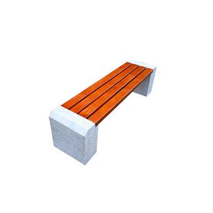 景区广场等候椅实木石料长椅直排套装 户外公园椅休息椅休闲联排