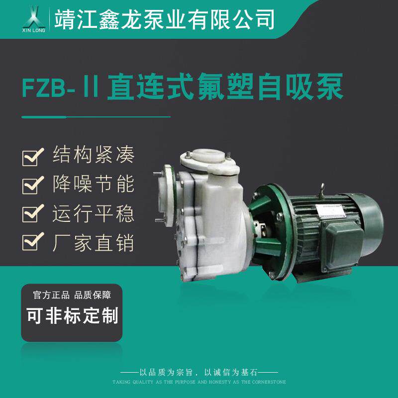 鑫龙FZB-Ⅱ直连式氟塑自吸合金耐腐蚀化工泵厂家可定制