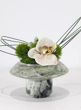 现代轻奢展大理石件花器插桌花摆05628样板房茶几洽谈示柜仿真花