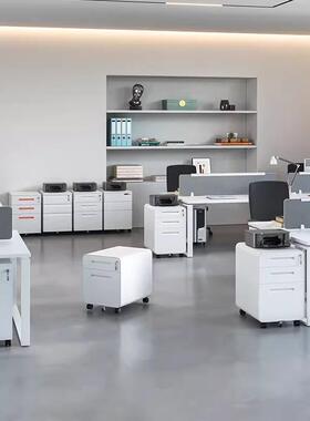 办公桌下活动柜带子三矮柜带锁钢制件储物收纳抽屉抽柜铁zhy-5888