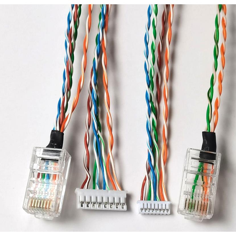 RJ45水晶头转PH2.0XH2.54MX1.25 4或8芯端子5 6类百千兆细软网线