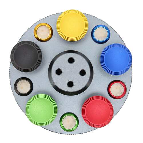 修表工具 油碟 圆形5目油碟 金属底座旋转式五头陶瓷油碟钟表工具