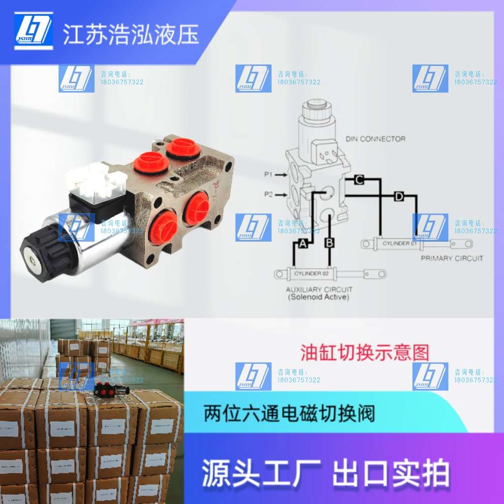 两位六通电磁切换阀夹木器卷扬机微挖改装SVV06、MOP、KVH、HSV