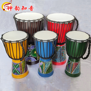 儿童羊皮非洲鼓8寸初学者手鼓打击乐器幼儿园儿童成人10寸手拍鼓