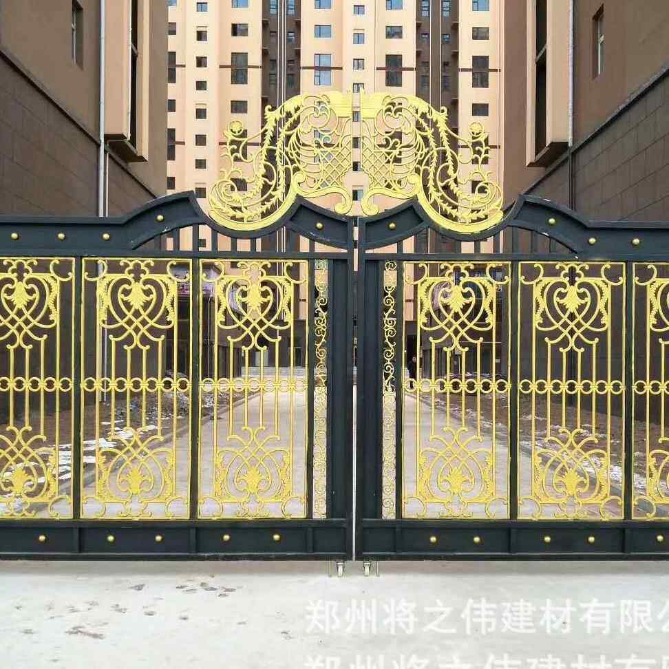 厂打家铁艺大门铁工皮花叶装饰锻做结实格价实133惠精良防盗门