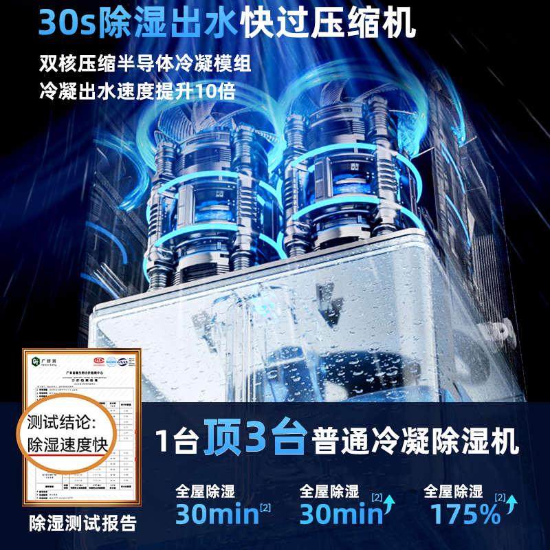室内吸潮除湿机家用静音抽湿器回南天吸去湿干燥空气净化器一体机