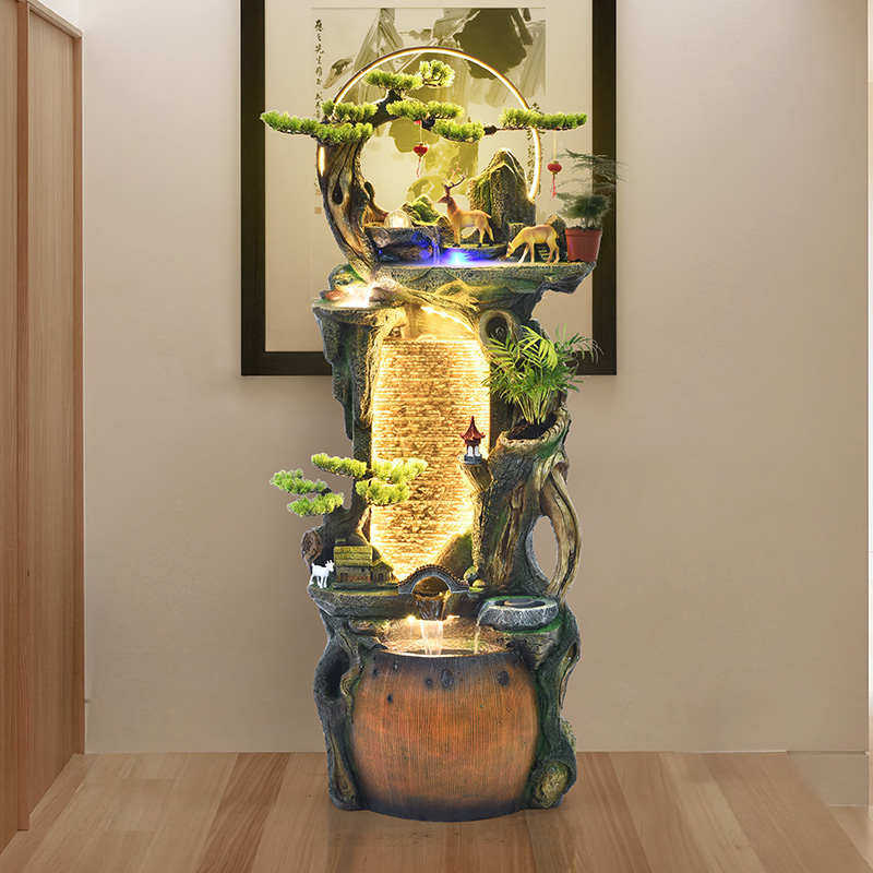 假山流水喷泉摆件客厅卧室循环水景观办公室招财鱼缸加湿器装饰品,家居饰品,流水摆件,淘宝优惠券,粉丝福利购,淘宝优惠卷