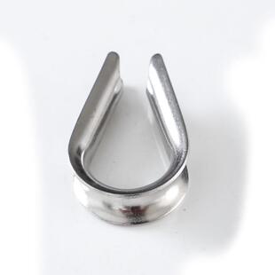 304不锈钢钢丝绳套环M2 M32钢丝绳保护套鸡心环三角环羊眼钢丝环