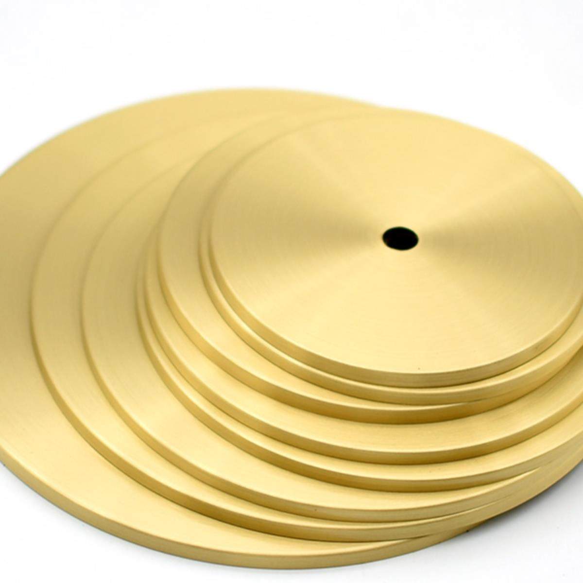 黄铜折边圆盖玻璃瓶陶瓷瓶口盖空心管封口圆片英雄灯饰配件DIY