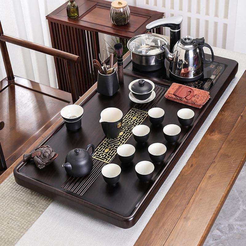 全自动茶盘烧水壶一体茶具套装家用客厅办公大茶海功夫泡茶台整套