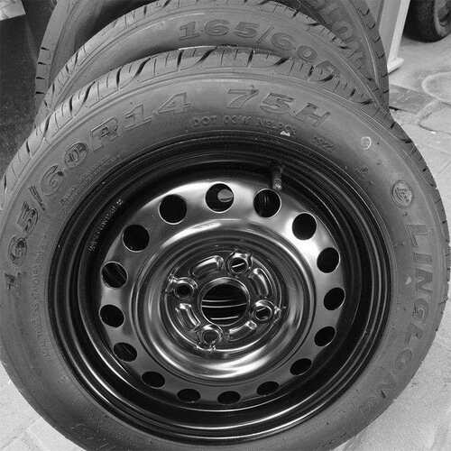 适用比亚迪FO轮毂14寸F0备胎轮胎总成165/60R14钢圈铁车轮