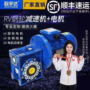 nmrv减速机带电机涡轮蜗杆减速蜗轮减速器小型直角rv减速机一体