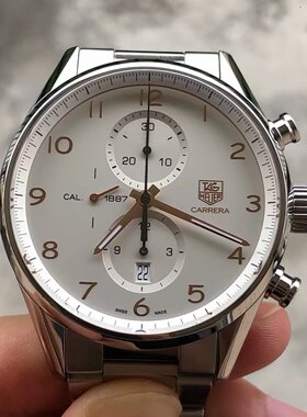 专柜价47800】98新43mm泰格豪雅卡莱拉CAR2012.BA0自动机械男表