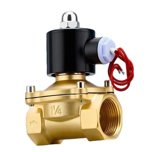 无品牌/现全铜线圈黄铜电磁阀水常闭220V 24V 12V阀6 分1寸2寸货