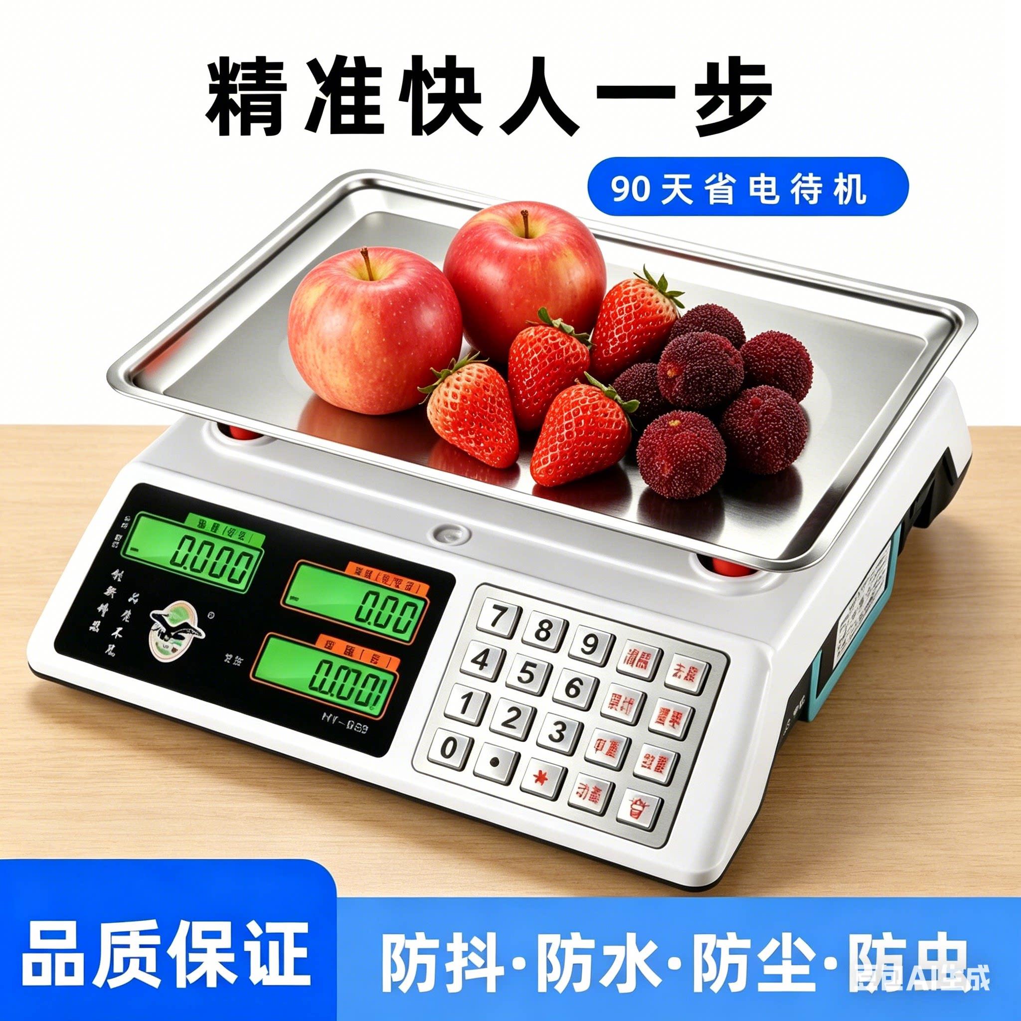 大红色鹰电子秤30kg公斤商用小型精准称重电子秤克家用厨房卖菜台