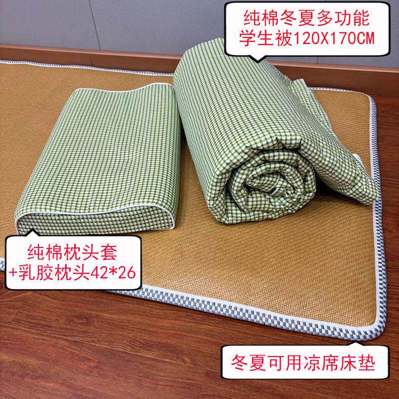 学生双面藤凉席床冬夏两用午睡席幼儿园皇儿童打地舖LVE睡垫垫方