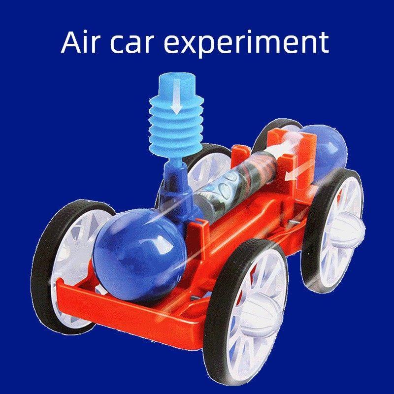空气车实验空气动力车模型压缩空气能源车DIY拼装儿童科学教玩具