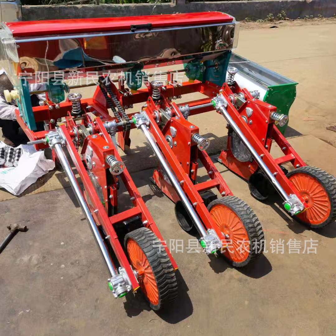 3行悬浮玉米播种机地面不平用悬浮式玉米大豆点播机4行5行现货
