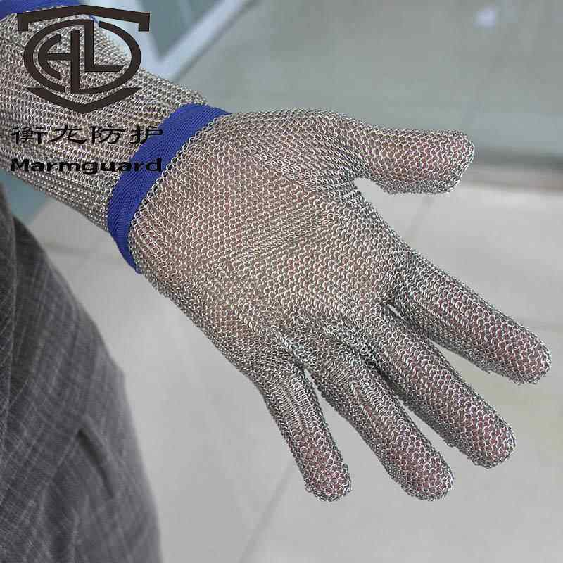 金属用防护手套不锈钢手部腕部护具长款裁床手套切割安全防护手套