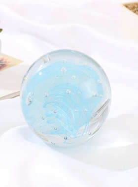 水母热销球工艺品家居饰品水母水族箱玻璃玻璃球夜光造景海洋