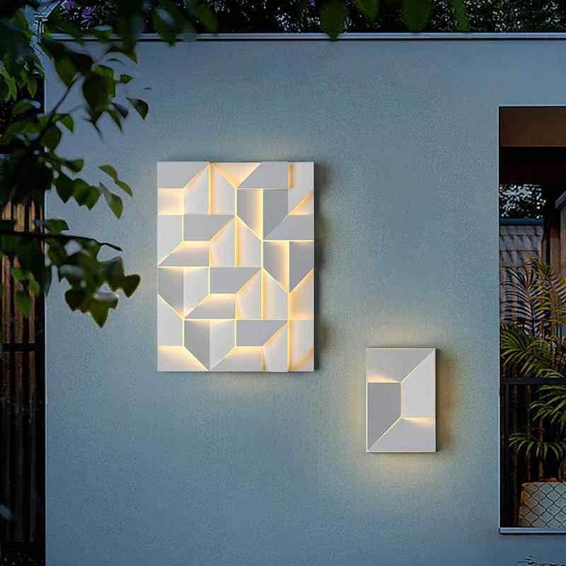 户外防水壁灯米兰设计师创意太阳能别墅庭院景观围墙不锈钢装饰灯