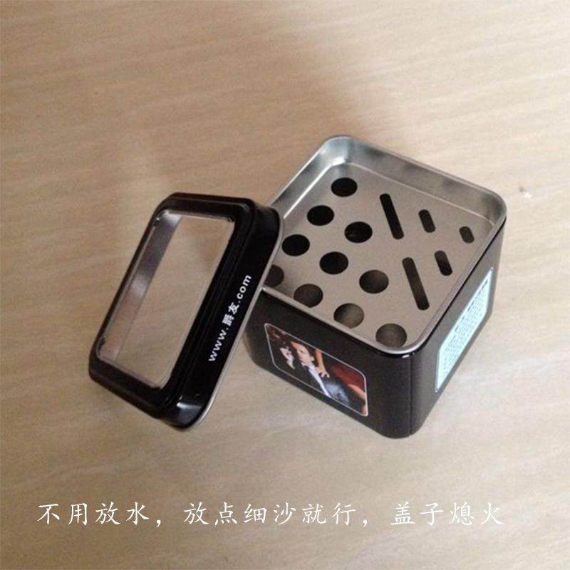 烟灰缸带盖子 不锈钢铁皮烟灰缸礼品 时尚金属烟灰缸包邮