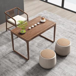 新中式阳台专用小茶桌椅组合实木原木茶台客厅2025新款家用小户型