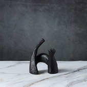 创意猫家居样板房黑白树脂现代装 饰品抽象工艺品酒店摆件北欧卡通