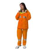 男成人通勤衣 套装 反光雨衣交通安全服橙色制式 分体全身防水雨裤