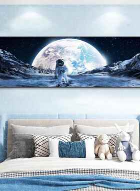 宇航员装饰画科技感太空人NASA挂画电竞公司星空儿童房间卧室壁画