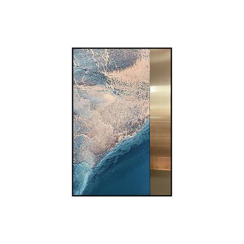 现代轻奢客厅沙发背景墙面装饰画玄关立体挂画样板间别墅大幅壁画
