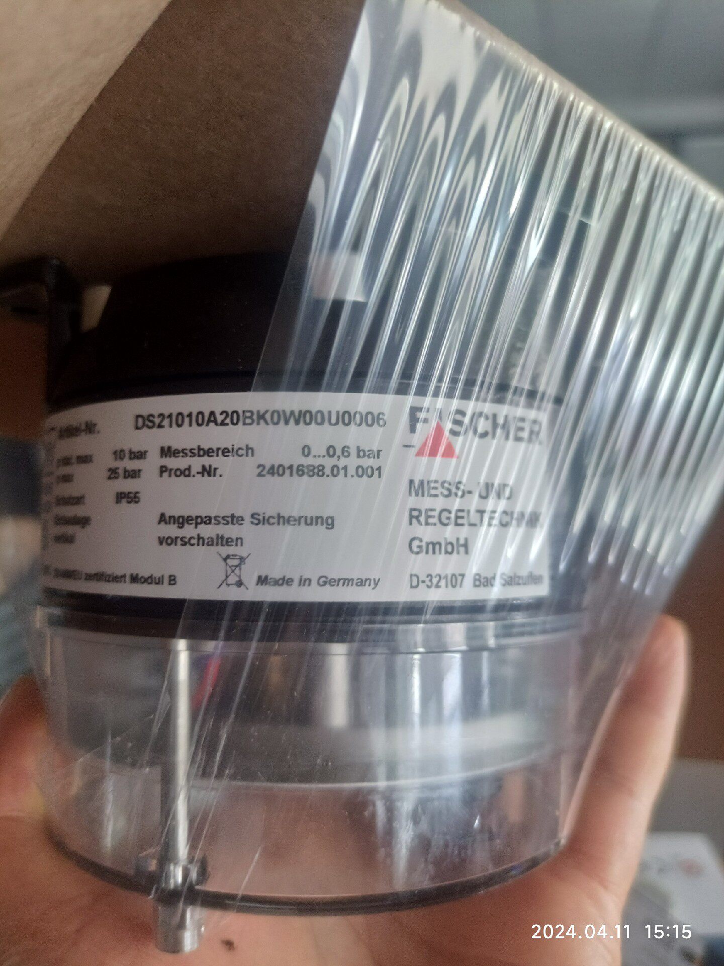 全新原装FISCHER传感器DS21010A20BK0W00