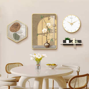 创意餐厅装 饰画北欧ins餐桌背景墙挂画现代简约文艺网红组合壁画