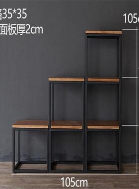 铁艺多层花架 酒店客厅室内创意落地墙角展示架阶梯盆栽花盆架子