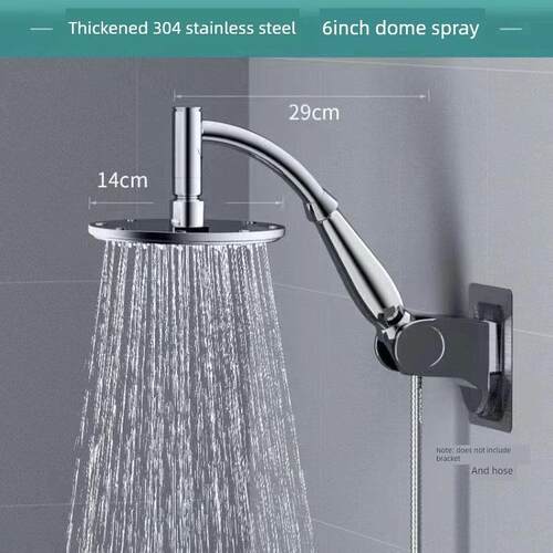 不锈钢热水器太阳能万能沐浴淋浴头圆形8英寸方形淋浴头