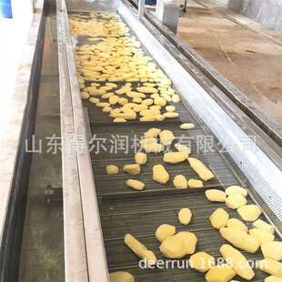 小型薯片油炸流水线 红薯片油炸机 土豆清洗油炸流水线加工设备