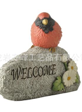 鸟类花园欢迎标志雕塑鸟类爱好者礼品