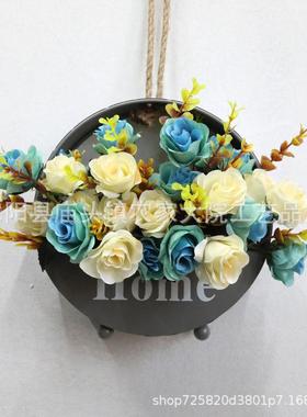 批发美式壁挂花篮花篮装饰摆件