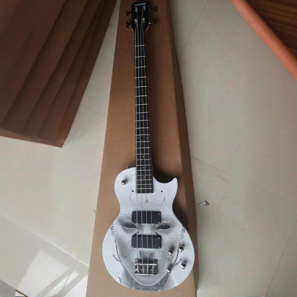 Lp型电贝司贴纸全封闭弦钮扬木琴体科技木指板白品线22品摇滚乐器