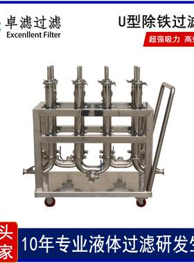 多级管道除铁器 镜面抛光管道式除铁器 新能源15000高斯除铁器