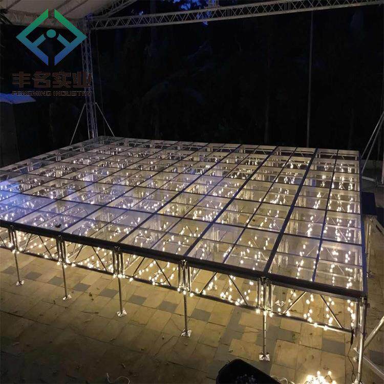铝合金拼装舞台钢化玻璃舞台铝合金有机玻璃舞台透明T台