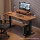 升降桌实木乐宜歌家家用电竞自动电脑桌胡桃木色站立式 办公桌