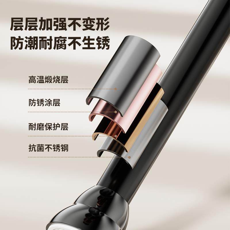 孔可伸缩晾衣架免打多锈能阳台晾晒衣杆升缩功杆衣柜撑杆不钢304,家装主材,伸缩晾衣架,淘宝优惠券,粉丝福利购,淘宝优惠卷