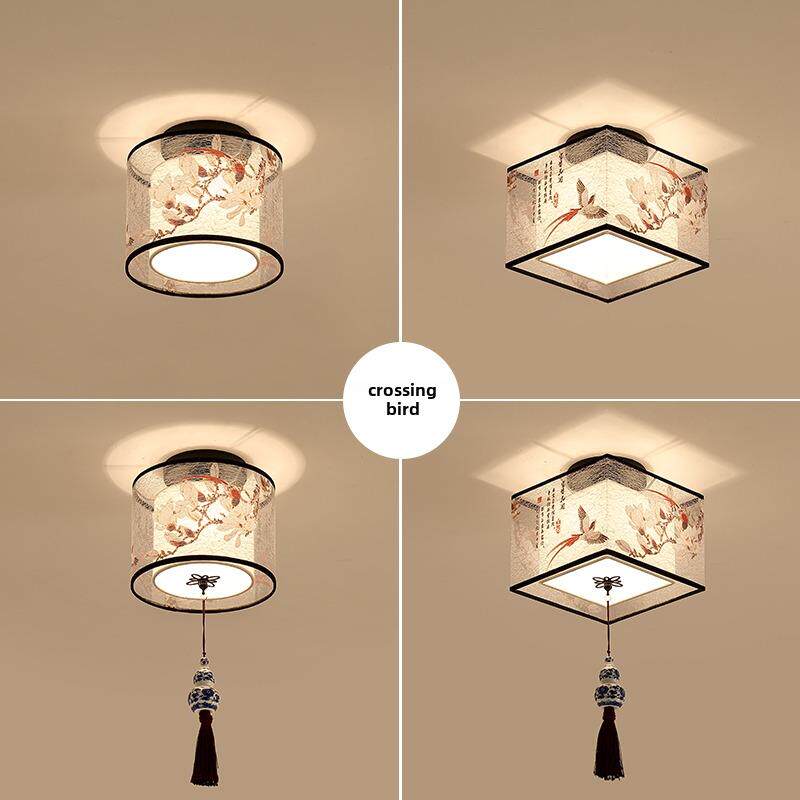 新中式过道阳台玄关灯吸顶灯LED现代简约走廊门厅中式小灯具