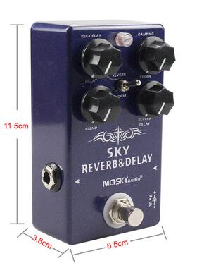 MOSKY SKY REVERB And DELAY吉他混响延时效果器太空站空间类混响