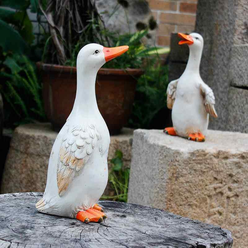 阳台台花园布天置别墅庭院装饰卡通件鸭JKU摆院子草地子造景园艺