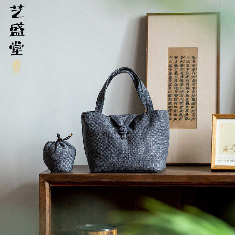 旅行茶具收纳包中式复古风茶事包家用户外便携式收纳包茶道零配件