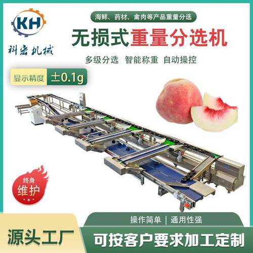 科宏机械无损式重量分选冬桃苹果智能分级芒果青苹果重量分拣