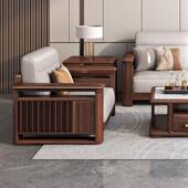 家新中式 紫组金梨木实木沙AQY发厅贵妃现代小户型简约轻奢实客木