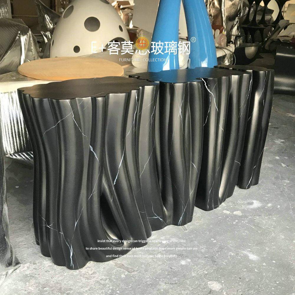 设计师创意玻璃钢玄关桌简约餐边柜异形树杈桌台品家居入户
